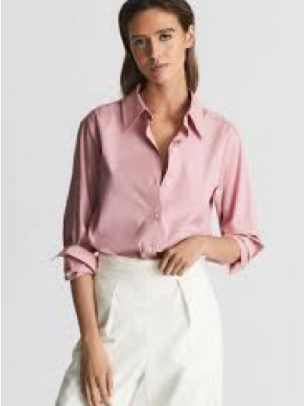 Reiss pink button-down shirt, size 8
